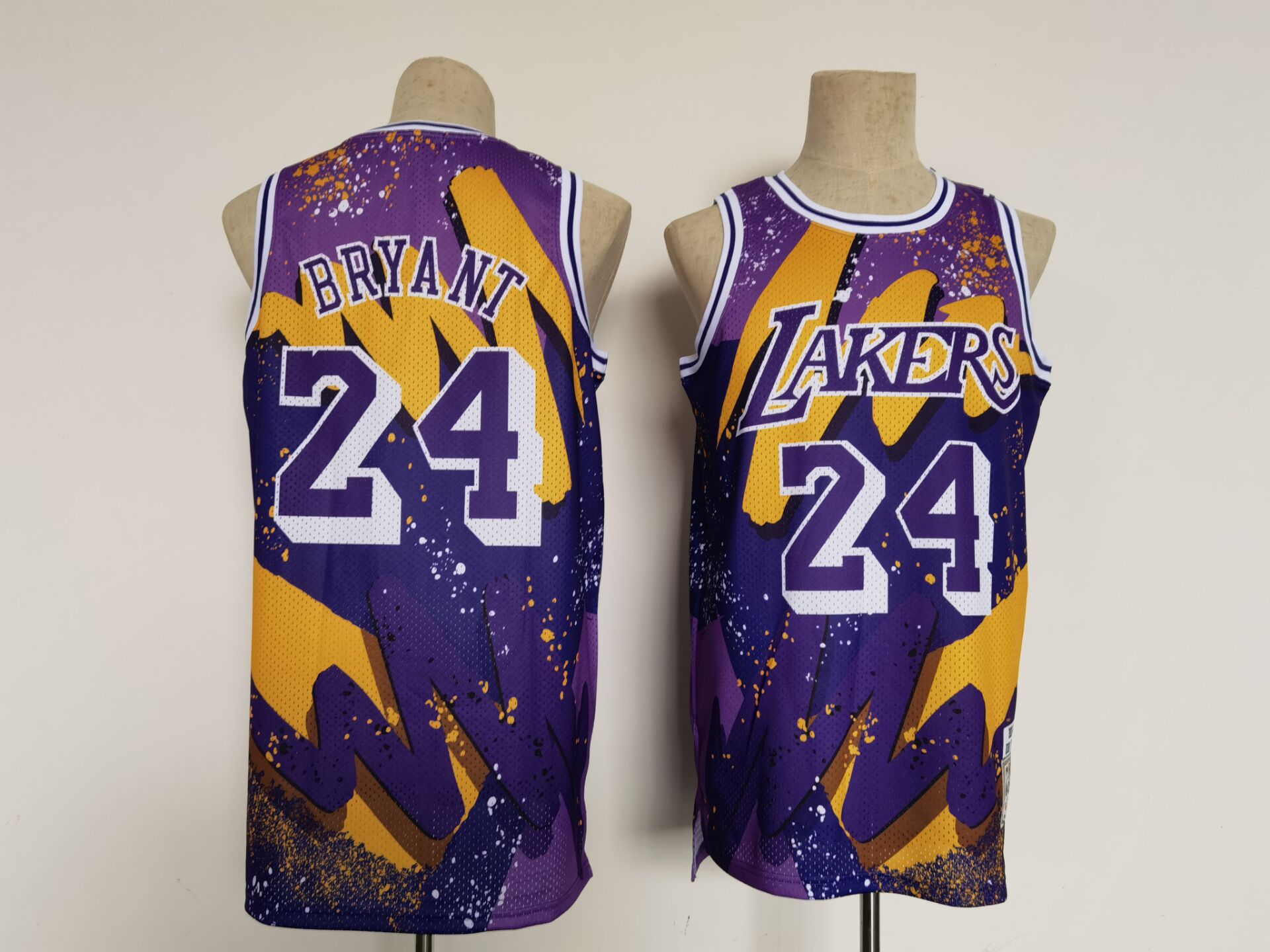 Men Los Angeles Lakers 24 Bryant Purple Hip hop version 2022 NBA Jersey